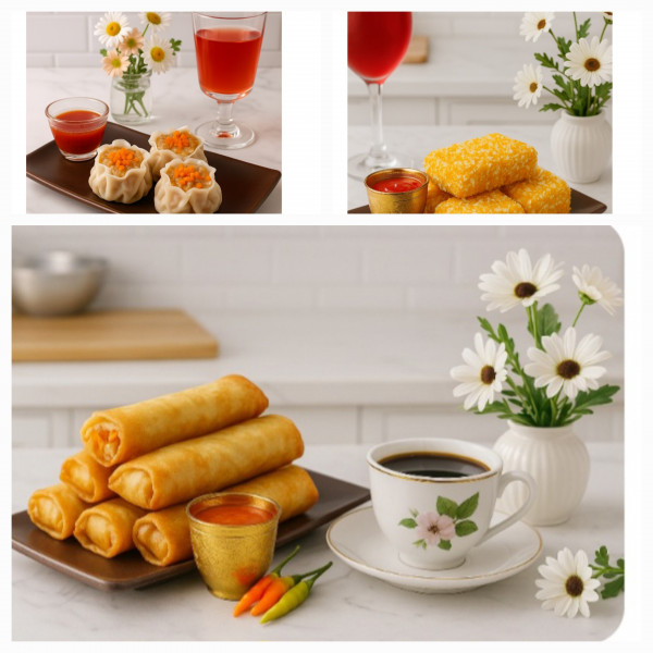 Lumpia jamur tiram putih organik