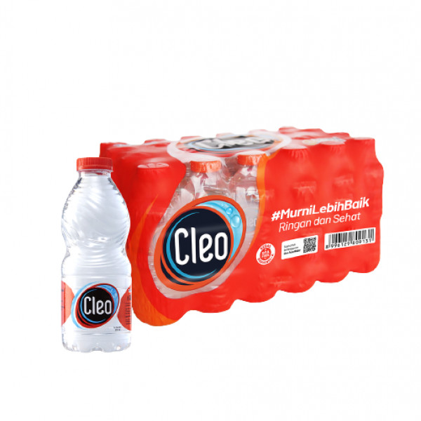 Air mineral Cleo botol mini 220 ml isi 24 botol