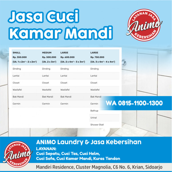 Jasa Cuci Kamar Mandi Sidoarjo