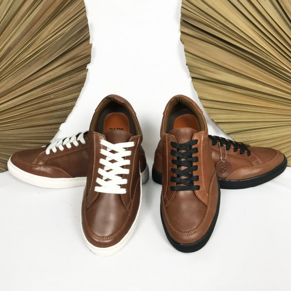 Sepatu Casual Kulit Asli Sneakers Pria