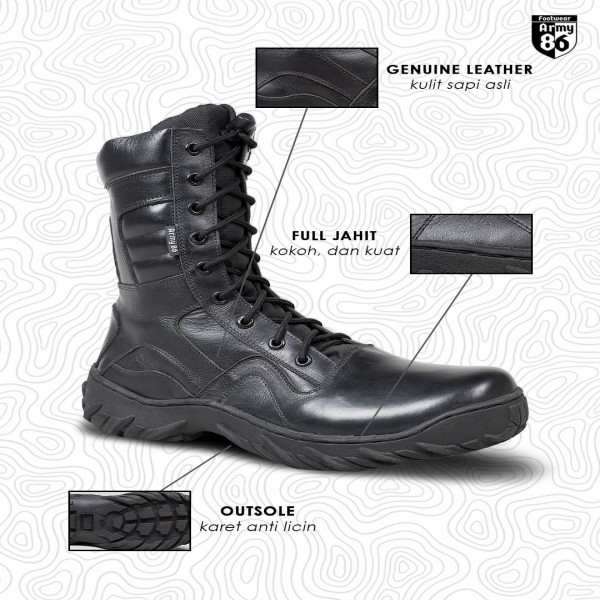 SEPATU PDL TNI POLRI BLACKHAWK KOMANDO