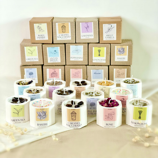 Concrete Scented Candles 40gr by DCANDLE | Lilin Aromaterapi Concrete | Souvenir wangi