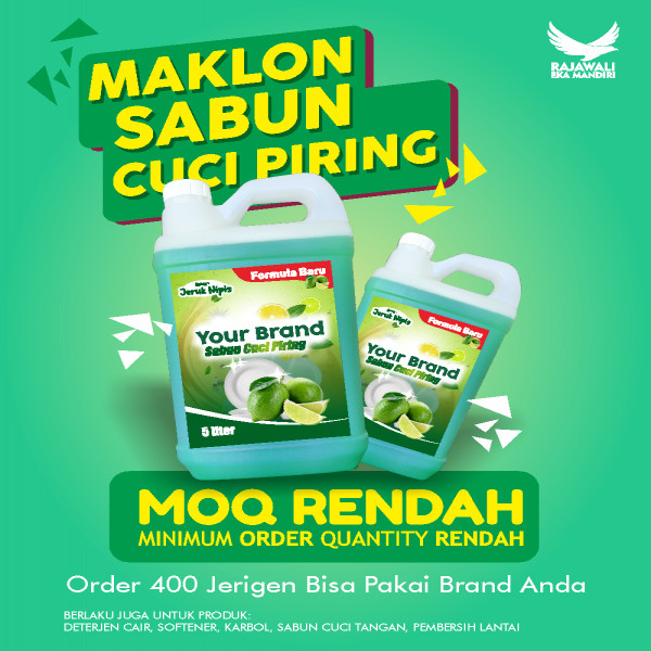 Jasa Maklon Deterjen Cair, Sabun Cuci Piring, Softener, Parfum Laundry