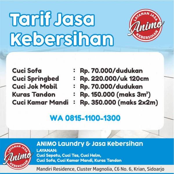 Animo Jasa Cuci Sofa dan Springbed Sidoarjo