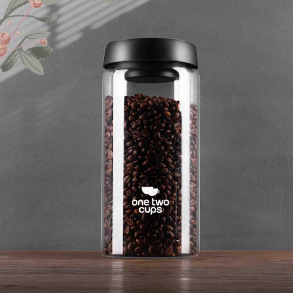 Toples Kaca Biji Kopi Coffee Beans Vacuum Sealed Lid - SE41