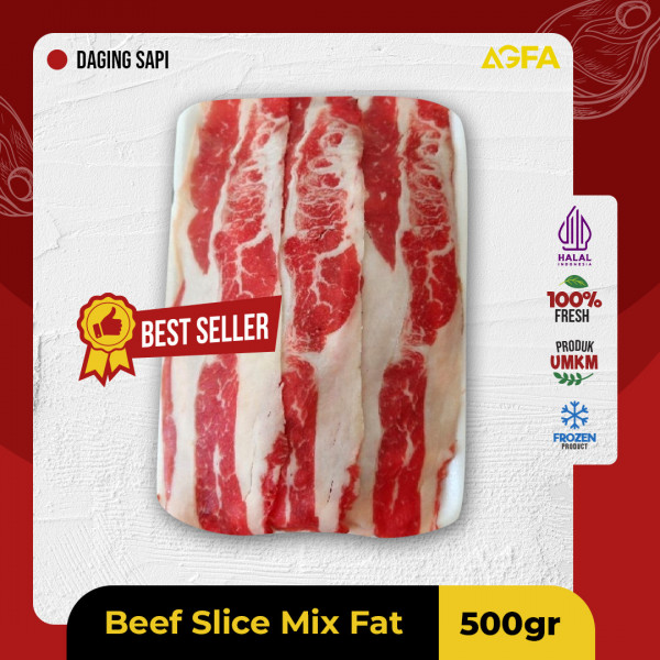 BEEF SLICE - MIX FAT 500g Halal